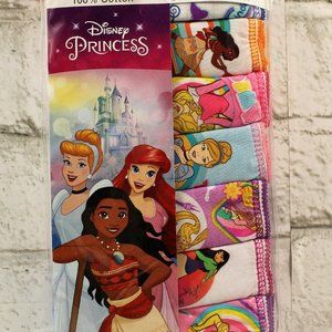 Disney Princess Underwear Briefs Girls 2T-3T 7 Pc